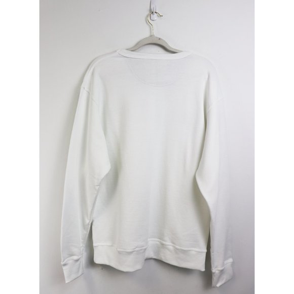 NWT Champion Powerblend Fleece Crew White Grey L - Picture 9 of 9